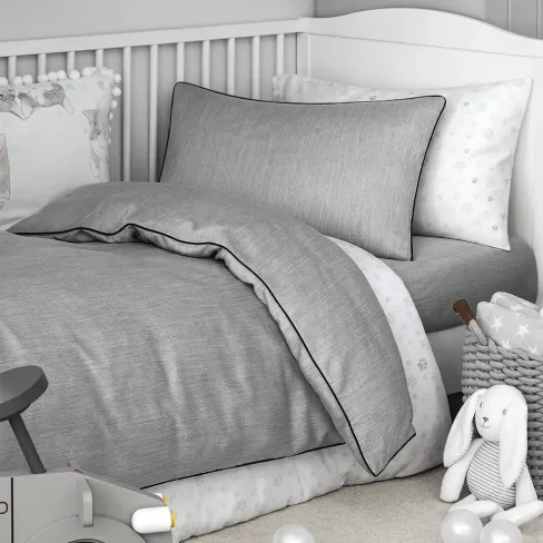 Bed linen set for babies ANTHRACITE 