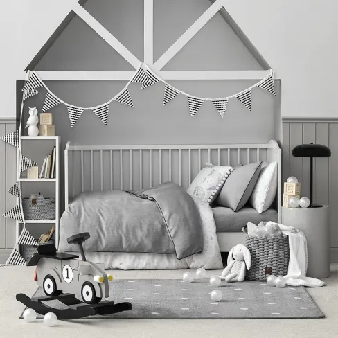 Bed linen set for babies ANTHRACITE 