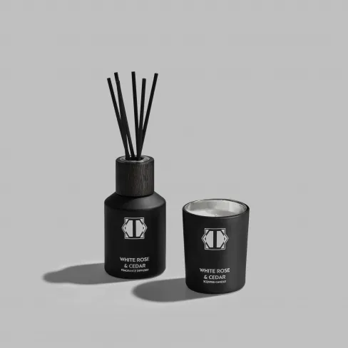 Home fragrance set WHITE ROSE & CEDAR