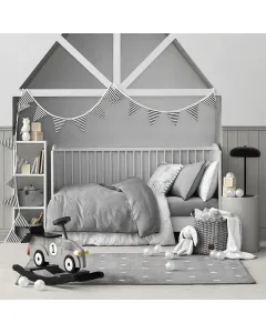Bed linen set for babies ANTHRACITE 