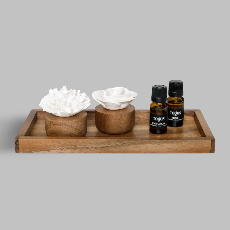 Decorative teak tray