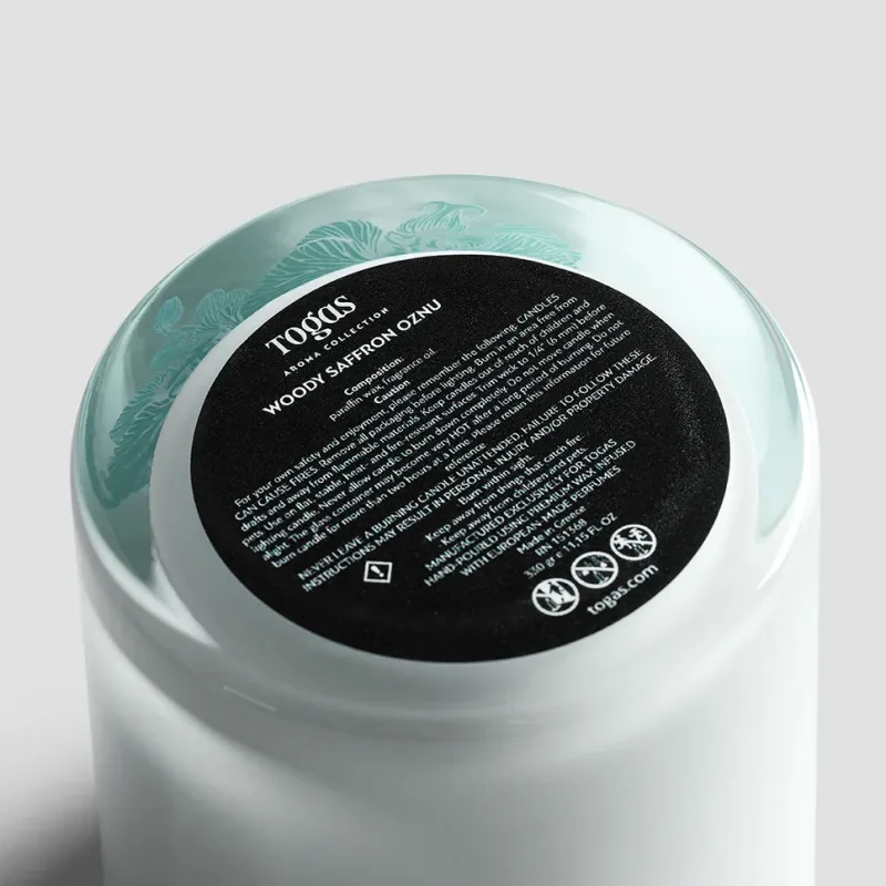 Scented candle WOODY SAFFROM OZNU
